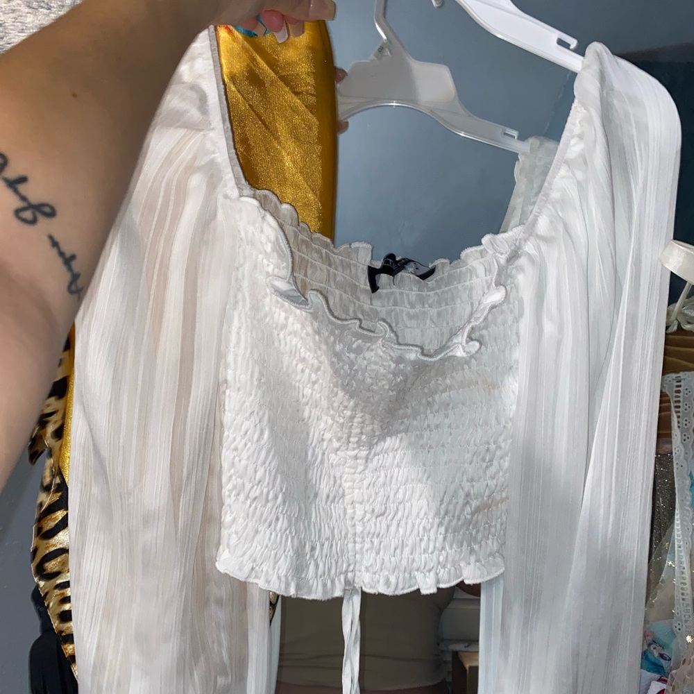 White kittenish shirt!